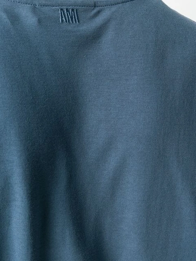 Shop Ami Alexandre Mattiussi T-shirt With Chest Pocket In Blue