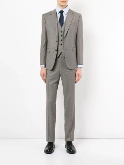 Shop Gieves & Hawkes Formal Suit In Brown