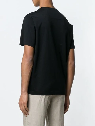 Shop Z Zegna Logo T-shirt In Black