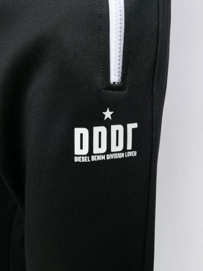 Shop Diesel Logo Appliqué Track Pants In Black