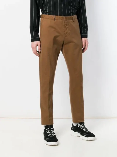 Shop Ami Alexandre Mattiussi Chino Trousers In Brown