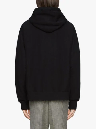 Shop Gucci Hooded Sweatshirt With  Tennis In Black