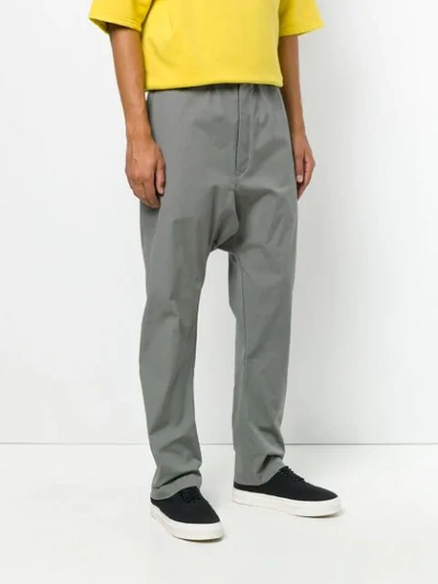 Shop Rick Owens Drkshdw Drawstring Track Pants - Grey