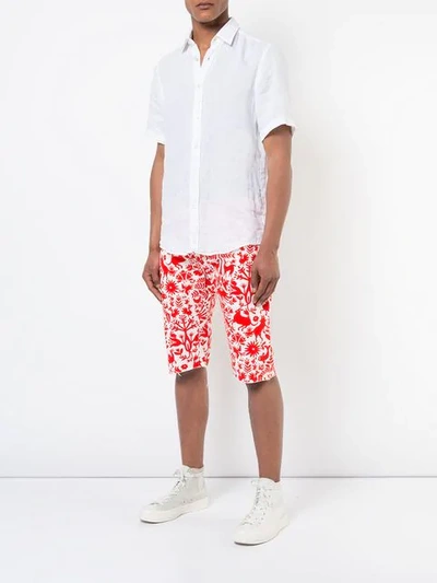 Shop Holiday Animal Print Shorts In Red