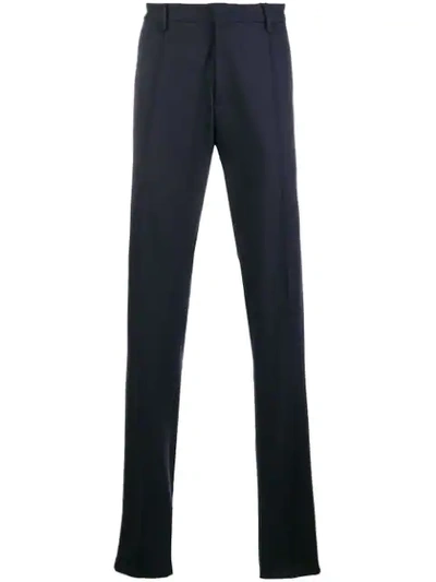 Shop Armani Jeans Jersey Tailored Trousers In Blue