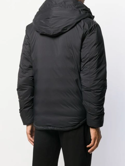 Shop Canada Goose Padded Hooded Jacket In Black