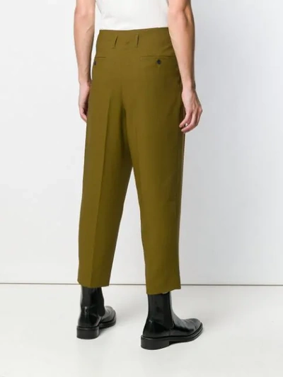 Shop Ami Alexandre Mattiussi Pleated Trousers In Green