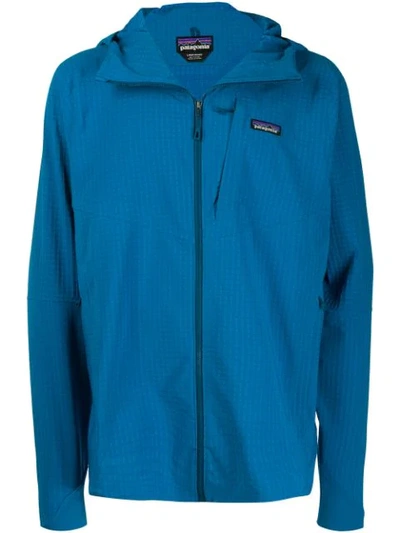 Shop Patagonia Techface Zipped Hoodie - Blue