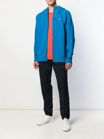 Shop Patagonia Techface Zipped Hoodie - Blue