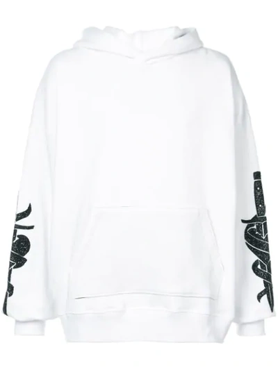 sleeve-embellished hoodie