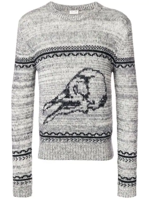 saint laurent skeleton sweater