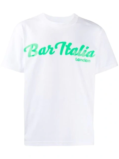 Shop Sacai Bar Italia T-shirt In White