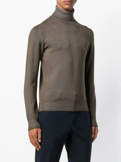 Shop La Fileria For D'aniello Classic Turtleneck Jumper In Brown