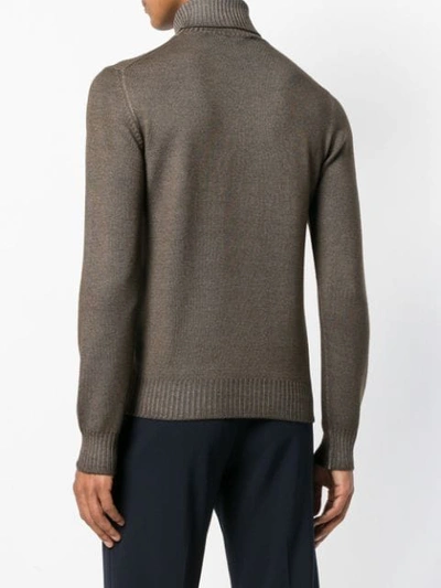 Shop La Fileria For D'aniello Classic Turtleneck Jumper In Brown