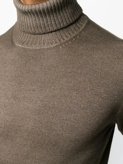 Shop La Fileria For D'aniello Classic Turtleneck Jumper In Brown