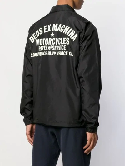 Deus Ex Machina Logo Print Shirt Jacket In Black
