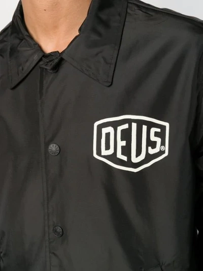 Deus Ex Machina Logo Print Shirt Jacket In Black