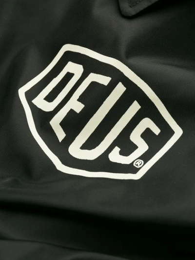 Deus Ex Machina Logo Print Shirt Jacket In Black