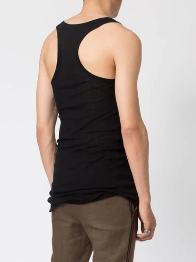 Shop Ann Demeulemeester Graphic Print Tank Top - Black