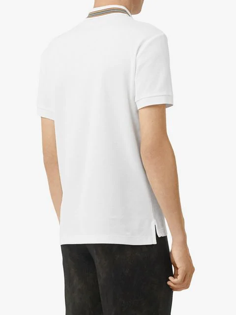 Burberry Icon Stripe Short-sleeved Polo Shirt In White | ModeSens