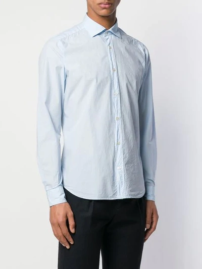 Shop Al Duca D'aosta French Collar Shirt In Blue