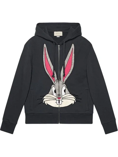 Shop Gucci Bugs Bunny Cotton Sweatshirt In Black