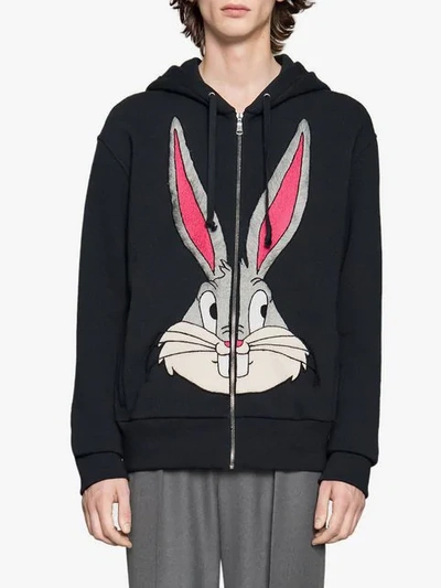 Shop Gucci Bugs Bunny Cotton Sweatshirt In Black