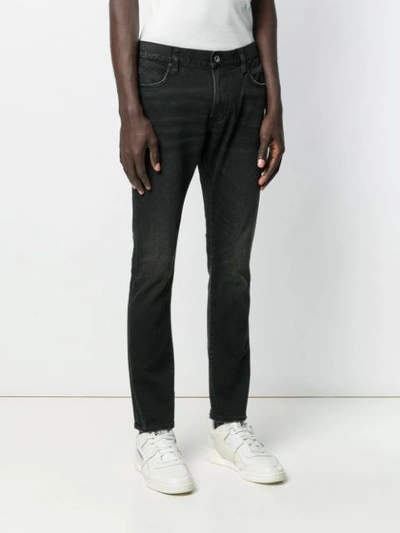 Shop John Varvatos Low-rise Slim Fit Jeans In Black