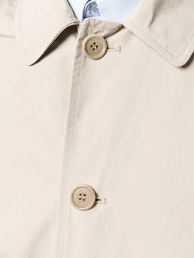 Shop Aspesi Button-up Parka Coat In Neutrals