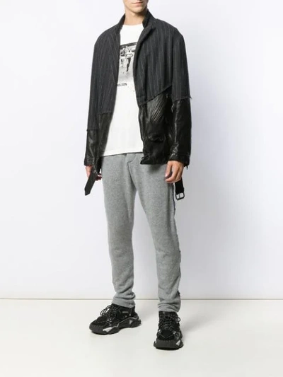 Shop Greg Lauren 50/50 Blazer In Black