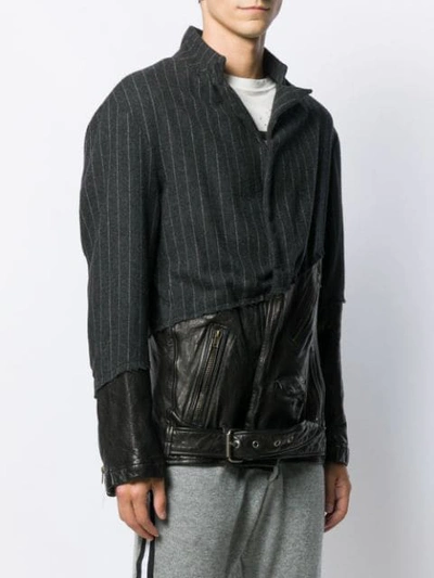 Shop Greg Lauren 50/50 Blazer In Black