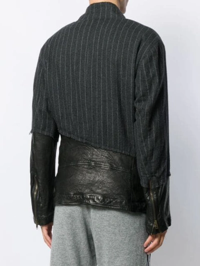 Shop Greg Lauren 50/50 Blazer In Black