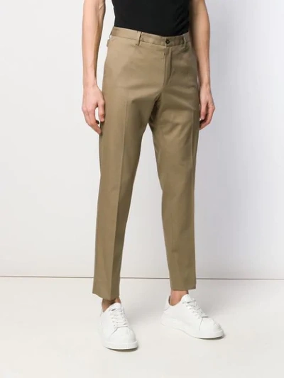 Shop Dolce & Gabbana Classic Straight-cut Trousers In Neutrals