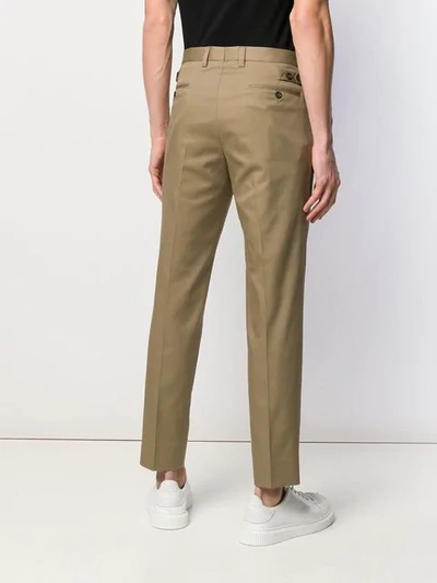 Shop Dolce & Gabbana Classic Straight-cut Trousers In Neutrals