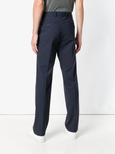 Theory Curtis Straight Linen Blend Pants In Blue