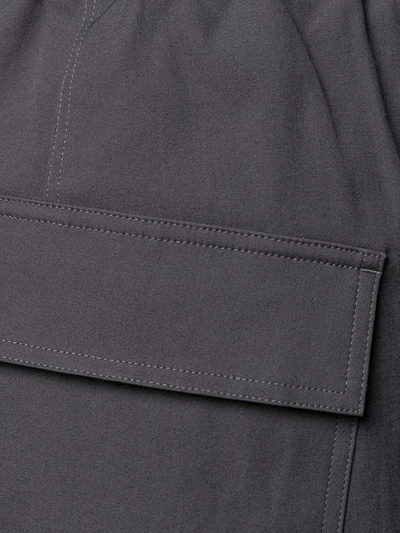 Shop Rick Owens Drawstring Drop Crotch Trousers In Grey