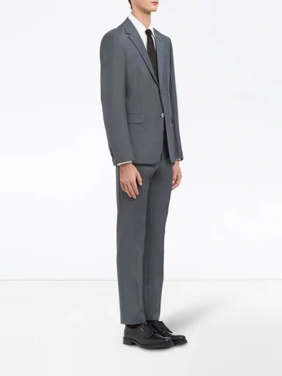 Shop Prada Wool And Mohair Single-breasted Suit In Grey