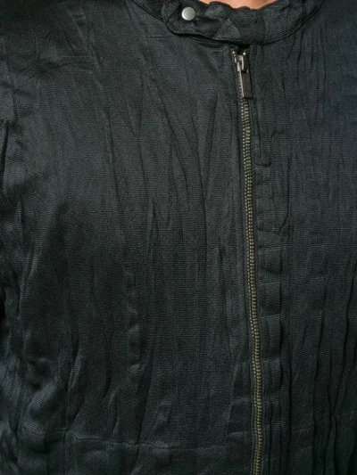 Shop Issey Miyake Textured Jacket In Black