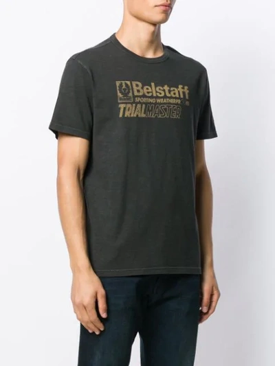Shop Belstaff Trialmaster Print T-shirt In Black