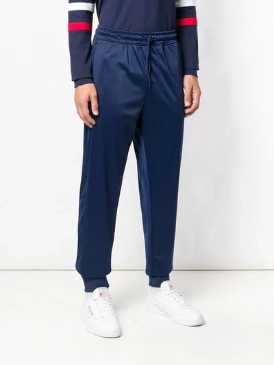 Shop Fila Loose Fit Track Trousers In Blue