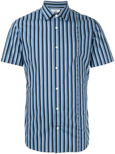 Shop Kent & Curwen Stripes Ss Shirt In Blue