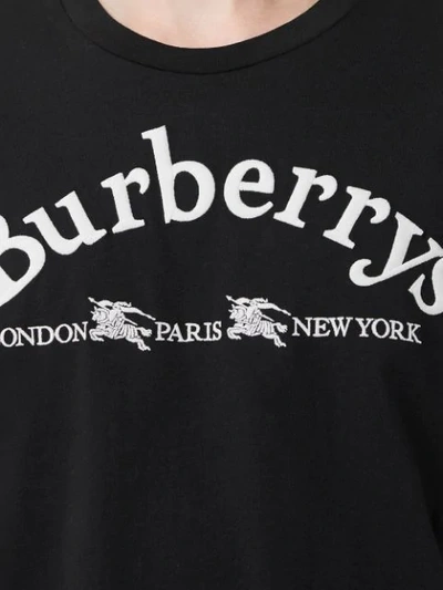 Shop Burberry Archive Logo Cotton T In Black