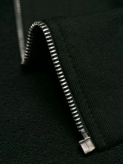 Shop Versace Collection Logo Hooded Track Jacket - Black