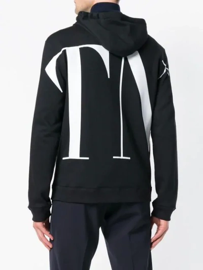 Shop Valentino Vltn Zipped Jacket In Black