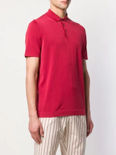Shop Drumohr Short-sleeved Polo Shirt - Red