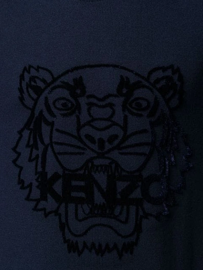Shop Kenzo Logo Print Jumper - Blue