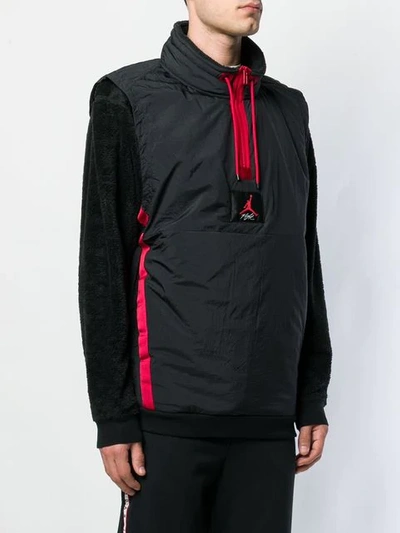 Shop Jordan Contrasting Sleeves Jacket In Black