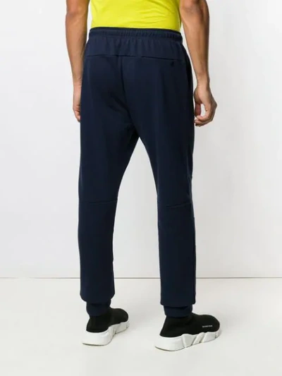 Shop Fendi Cuffed Track Pants - Blue