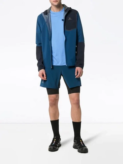 Shop Salomon Bonatti Hd Hooded Jacket In Blue