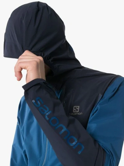 Shop Salomon Bonatti Hd Hooded Jacket In Blue